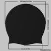 Black waterproof silicone swim cap designed for hair extensions