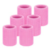 Six pink sweat-absorbing sports wrist guards in a pack