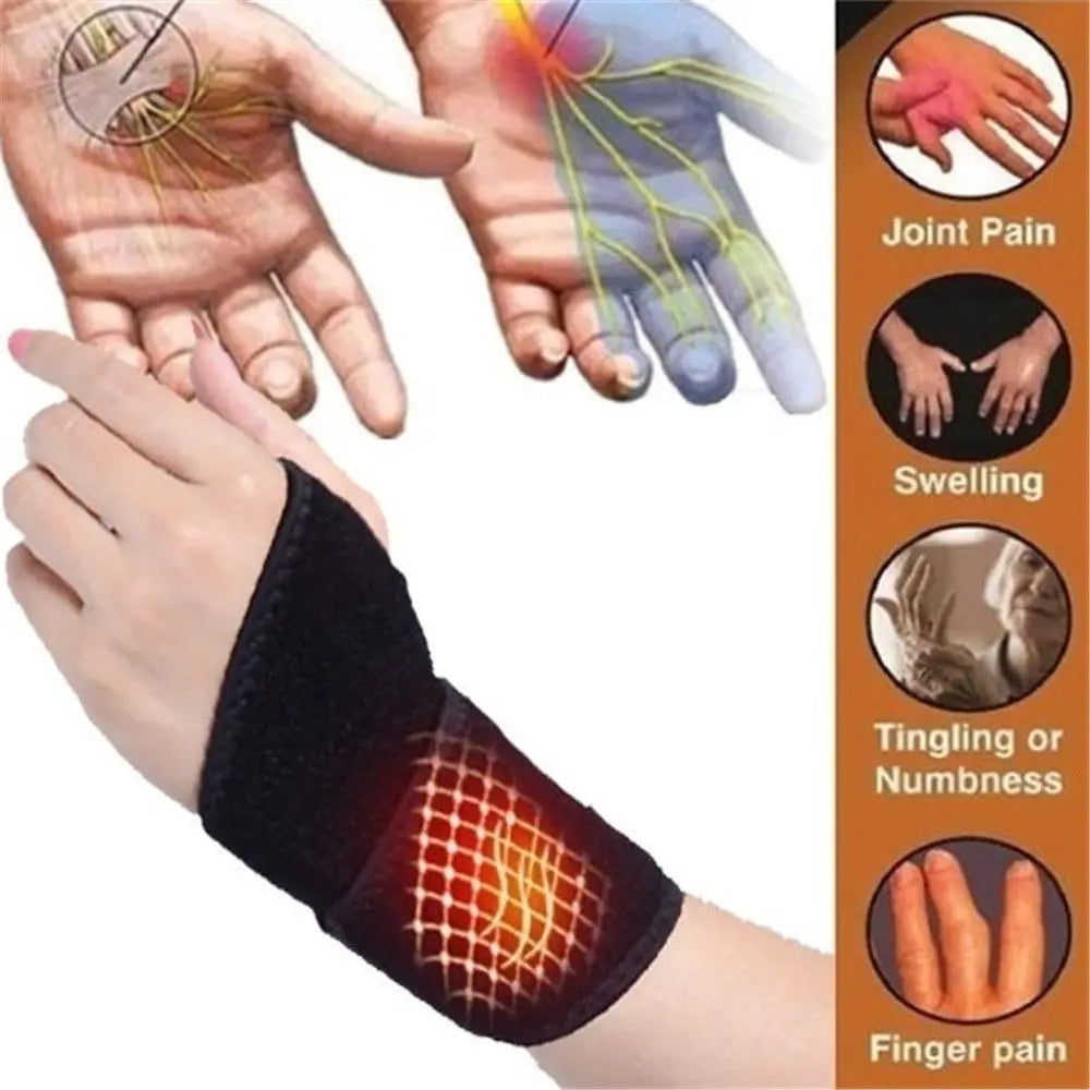Tourmaline Self-Heating Wrist Support Brace (Pair)