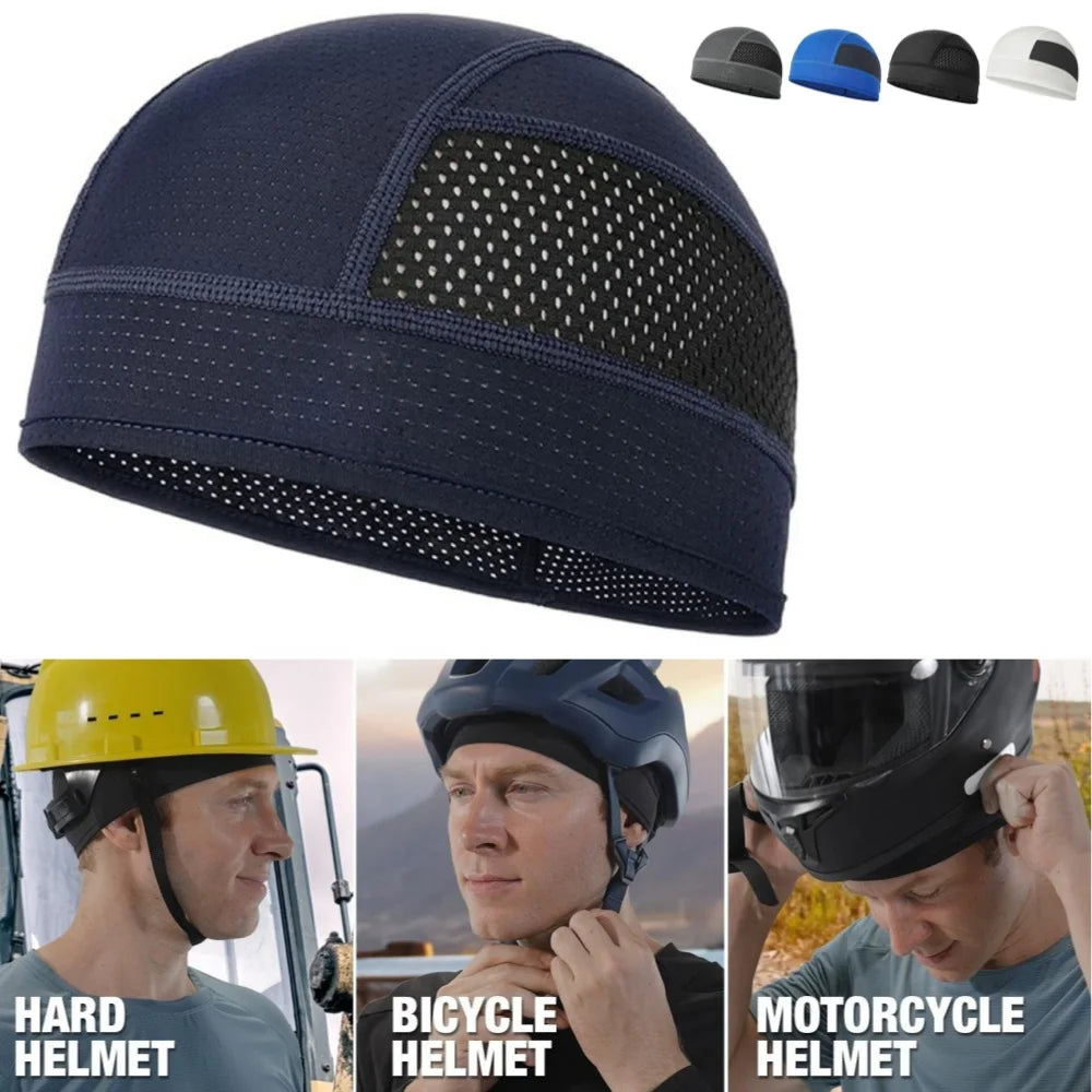 Breathable Mesh Cycling Skull Cap with Sweat-Wicking Liner