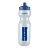 A clear plastic sports water bottle with a blue cap and a blue label featuring the ROCKBROS brand.