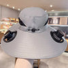 Solar-Powered Cooling Bucket Hat with USB Rechargeable Fan
