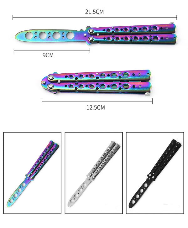 Stainless Steel Balisong Training Knife for Practice