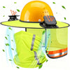 Hard Hat Sun Shade with Dual Cooling Fans for Construction Workers