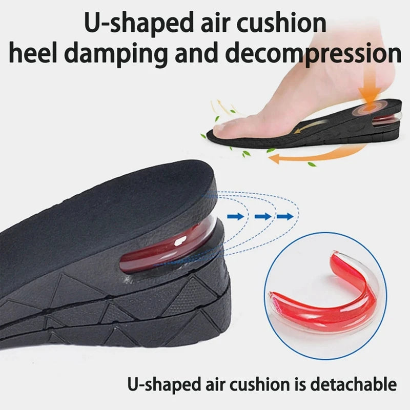 Adjustable Height Increase Insoles with Shock Absorption