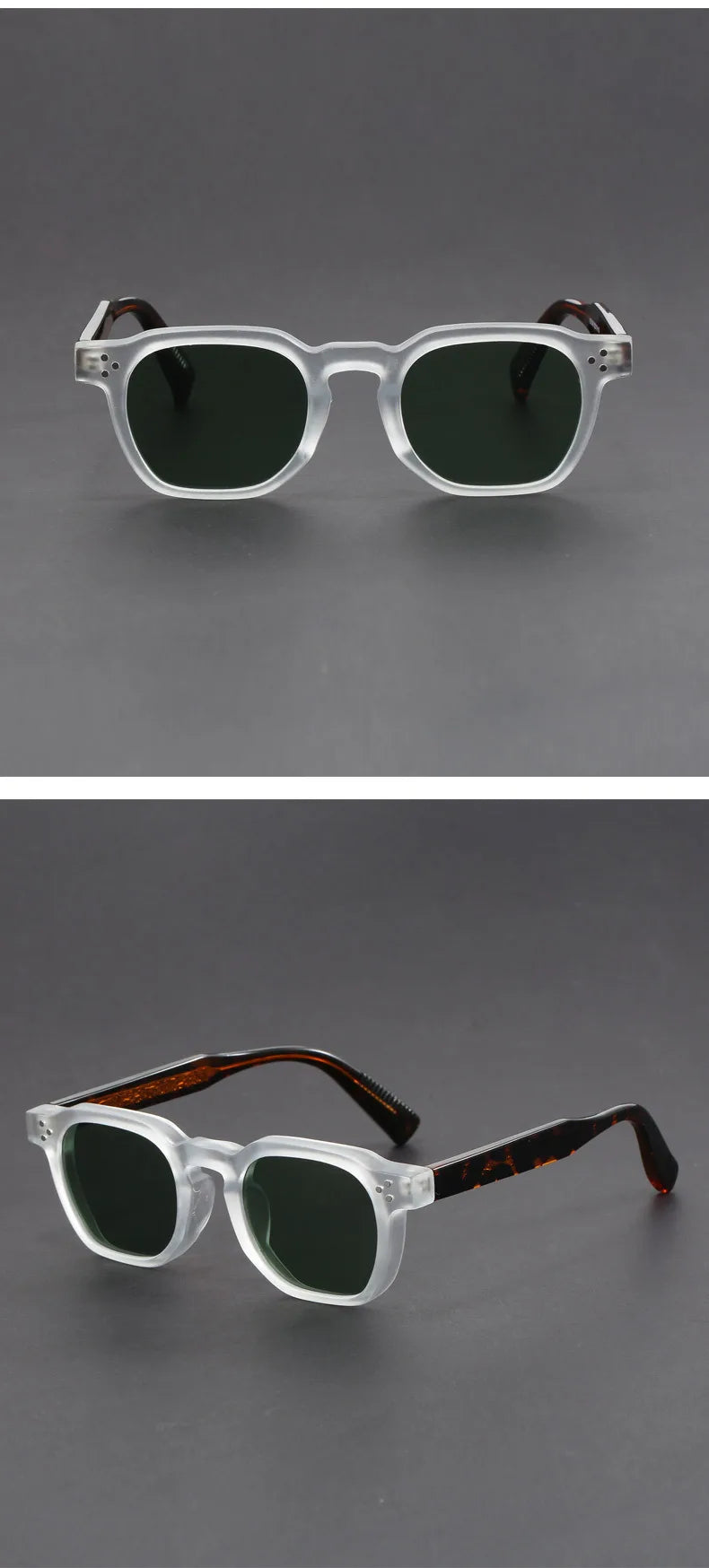 Retro Tortoiseshell Acetate Square Sunglasses