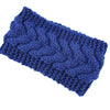 Diadema o moño de lana azul oscuro para el cabello y tocados.