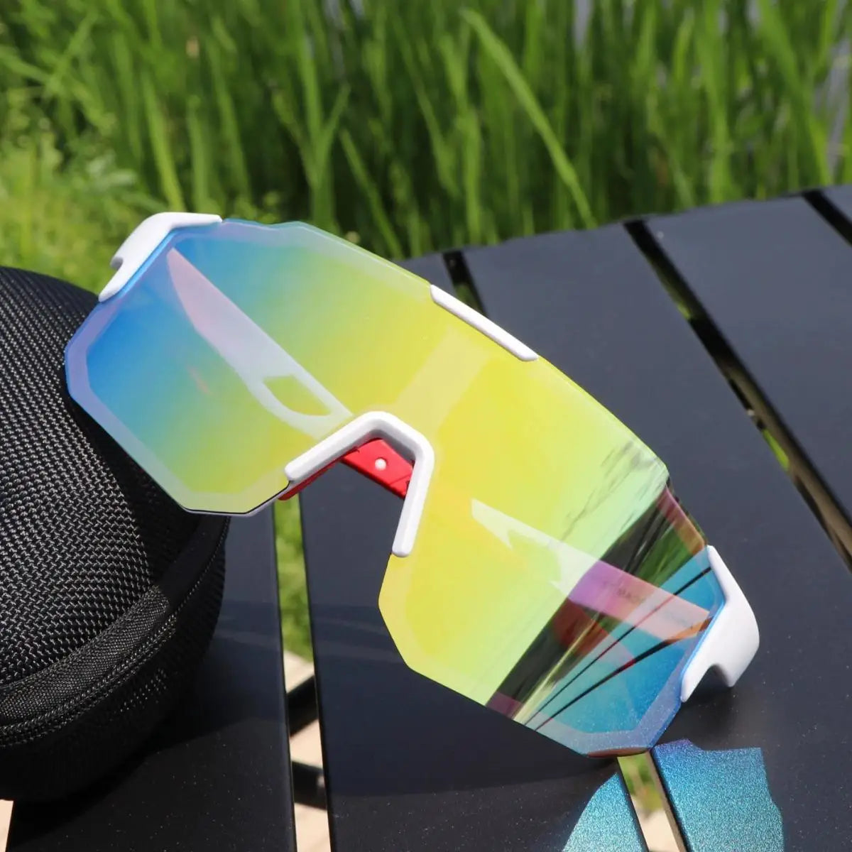 UV400 Cycling Sunglasses with Large Frame