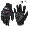 Gants tactiques noirs pour moto, avec logos de certification CE et 1KP.