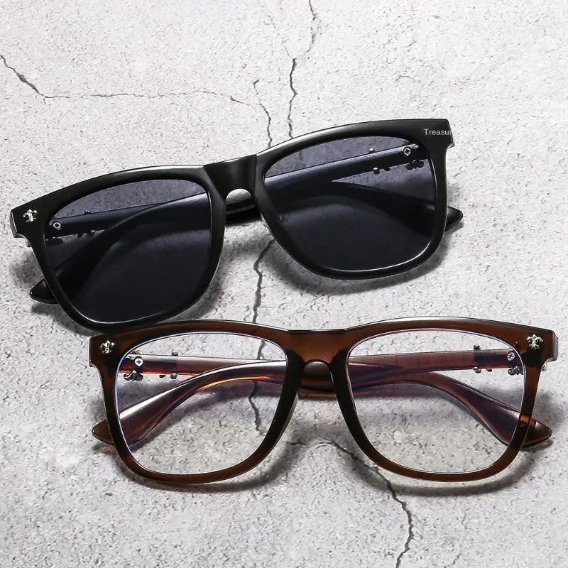 Vintage Square Anti-Blue Light Glasses for Men and Women