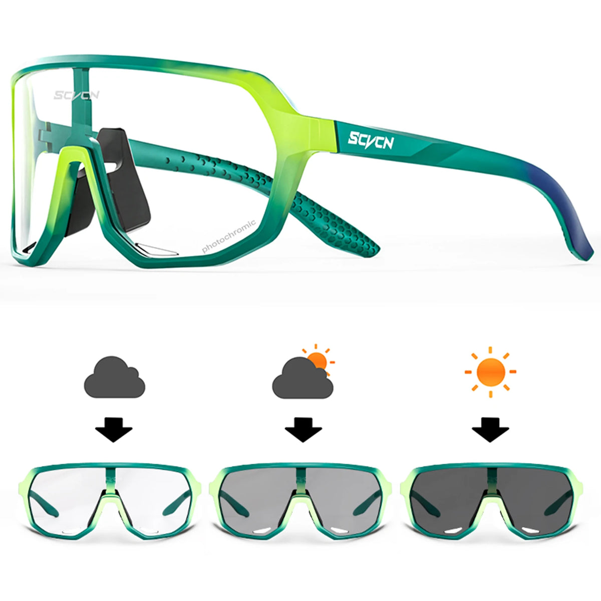 Photochromic Cycling Glasses with UV400 Protection