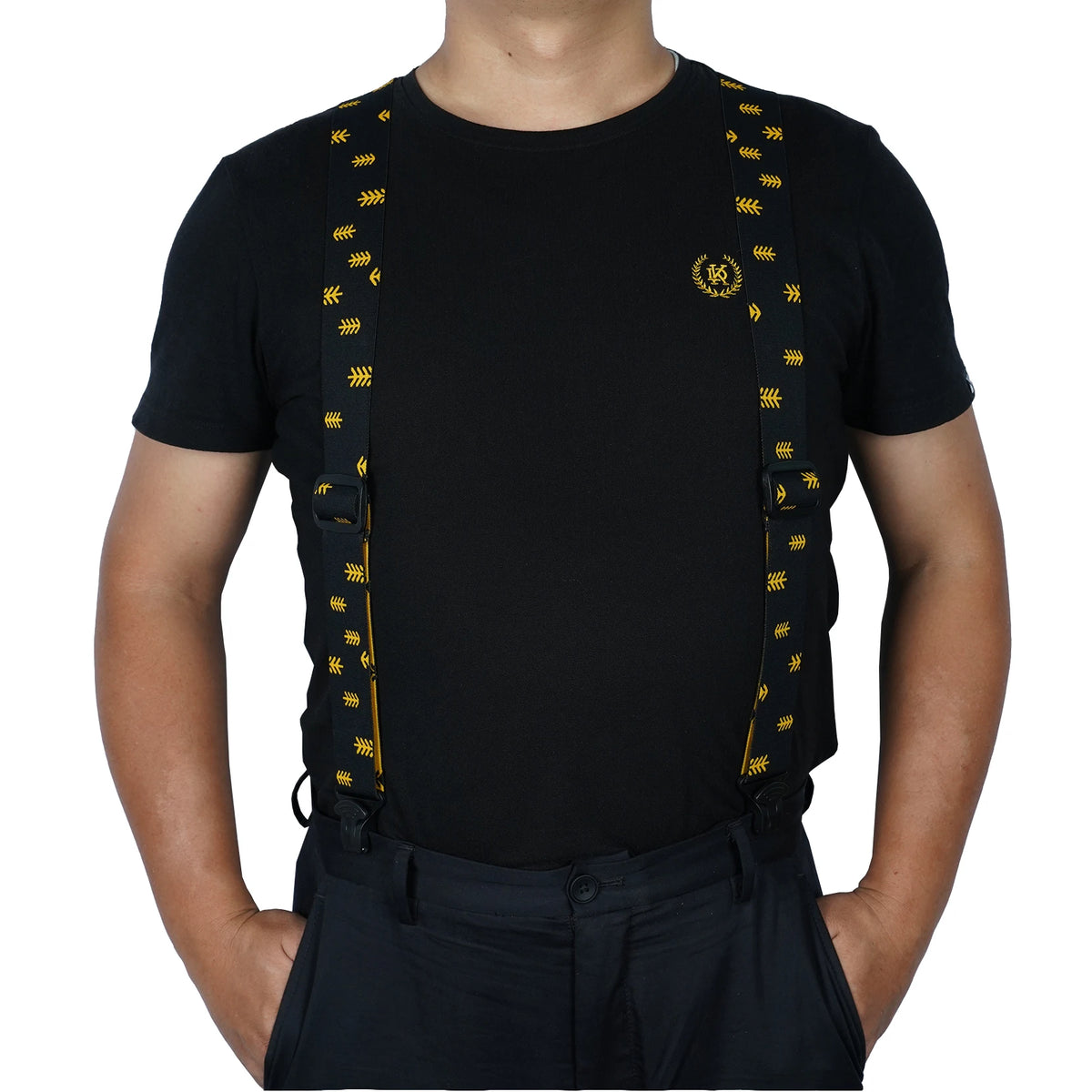 Airport-Friendly Y-Back Suspenders with Plastic Clips