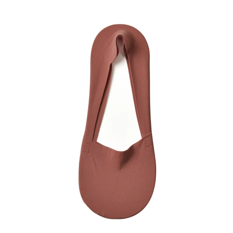 A single pair of terracotta silicone anti-slip summer socks shown against a white background.