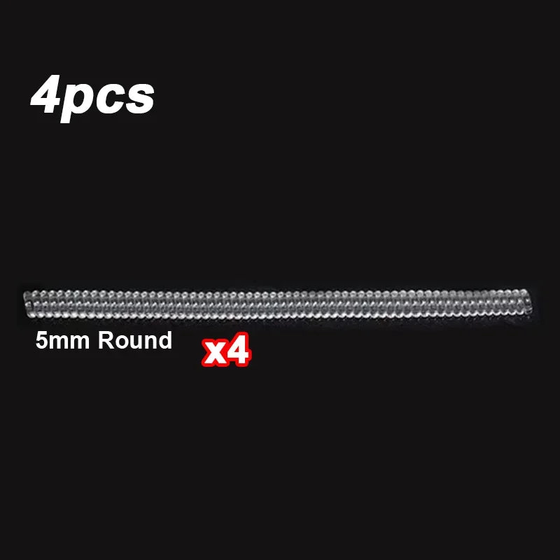 Four 5mm round invisible ring sizer tools