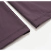 A close-up view of a mauve high-waist wide-leg yoga legging fabric.