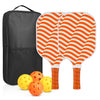 2-Piece Fiberglass Pickleball Paddle Set with 4 Balls for Beginners