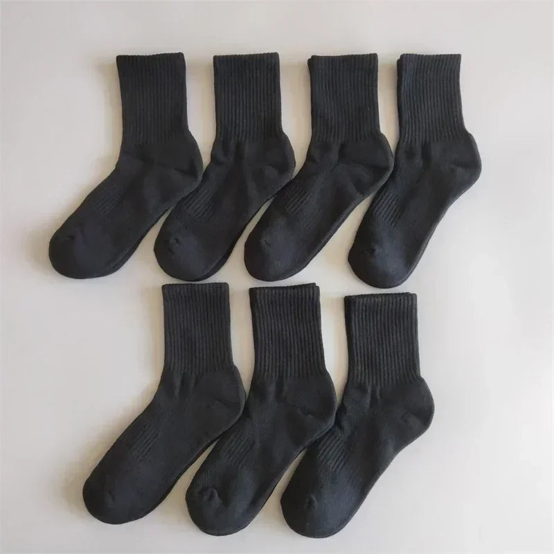 Men's Breathable Sport Socks - Black/White