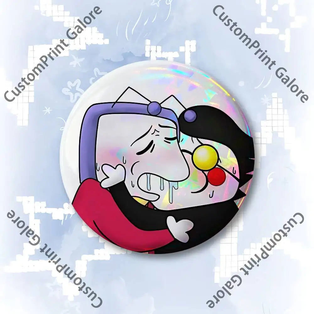 Spamton-Inspired Round Enamel Pin Badge Set