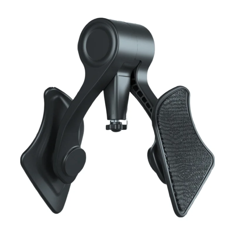 A black pelvic muscle trainer device with a handle and a textured pad.