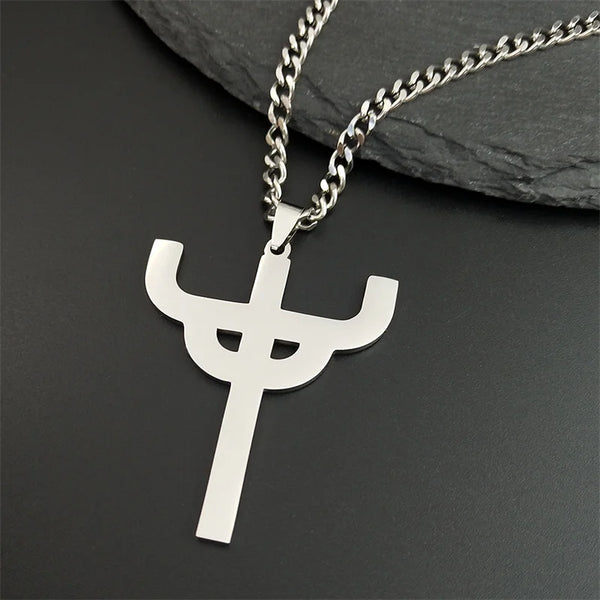 Gothic Stainless Steel Cross Pendant Necklace