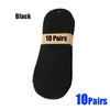 Black unisex breathable boat socks packaged as 10 pairs
