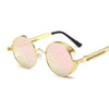 Retro Round Metal Sunglasses with UV400 Protection