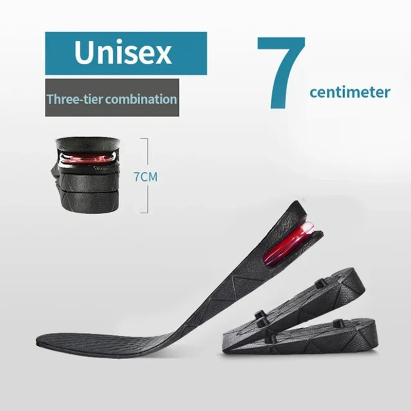 Adjustable Height Increase Insoles with Shock Absorption