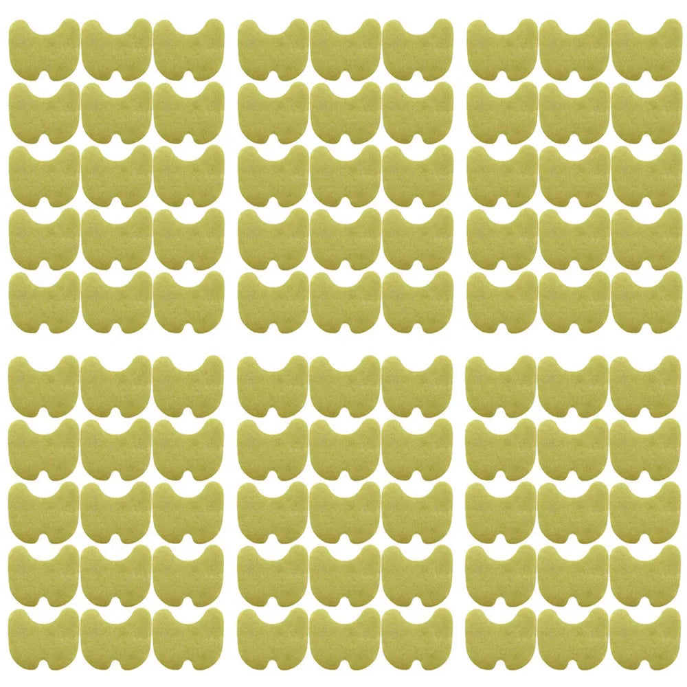 A grid of light green acupuncture heat patches designed for knee relief.