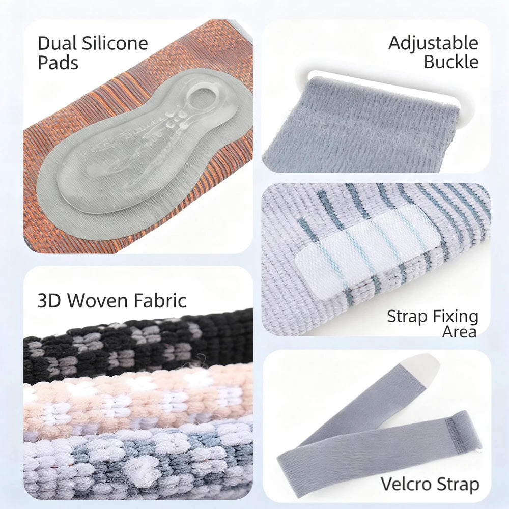 Manchon de compression du coude avec doubles patins en silicone, tissu tissé en 3D et boucle réglable pour le soutien de l'ar