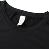 Black men's performance compression t-shirt shown flat lay