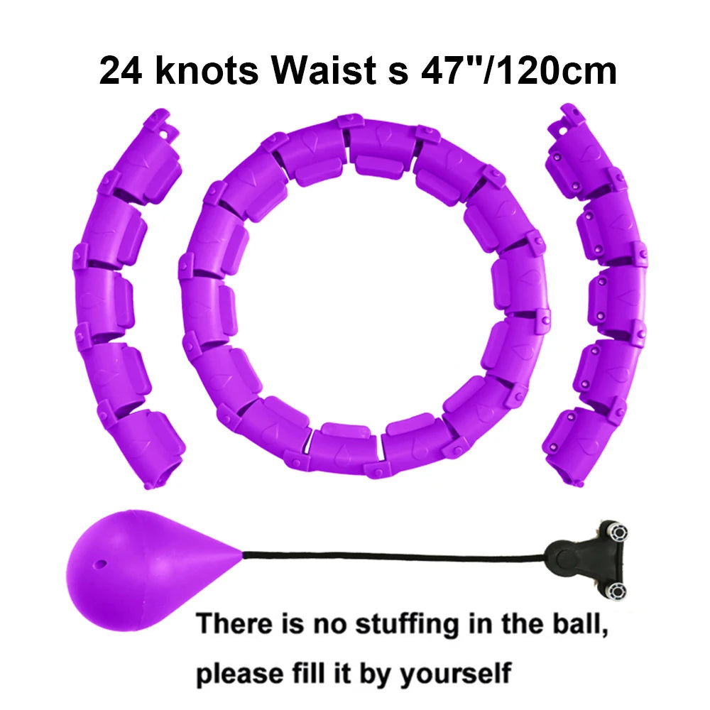Adjustable Weighted Exercise Hoop for Core and Waist Toning