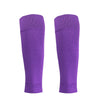 A pair of purple honeycomb grip football socks shown against a white background.
