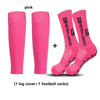 Pinke Knielange Sportsocken und eine passende Beinabdeckung für Fußball