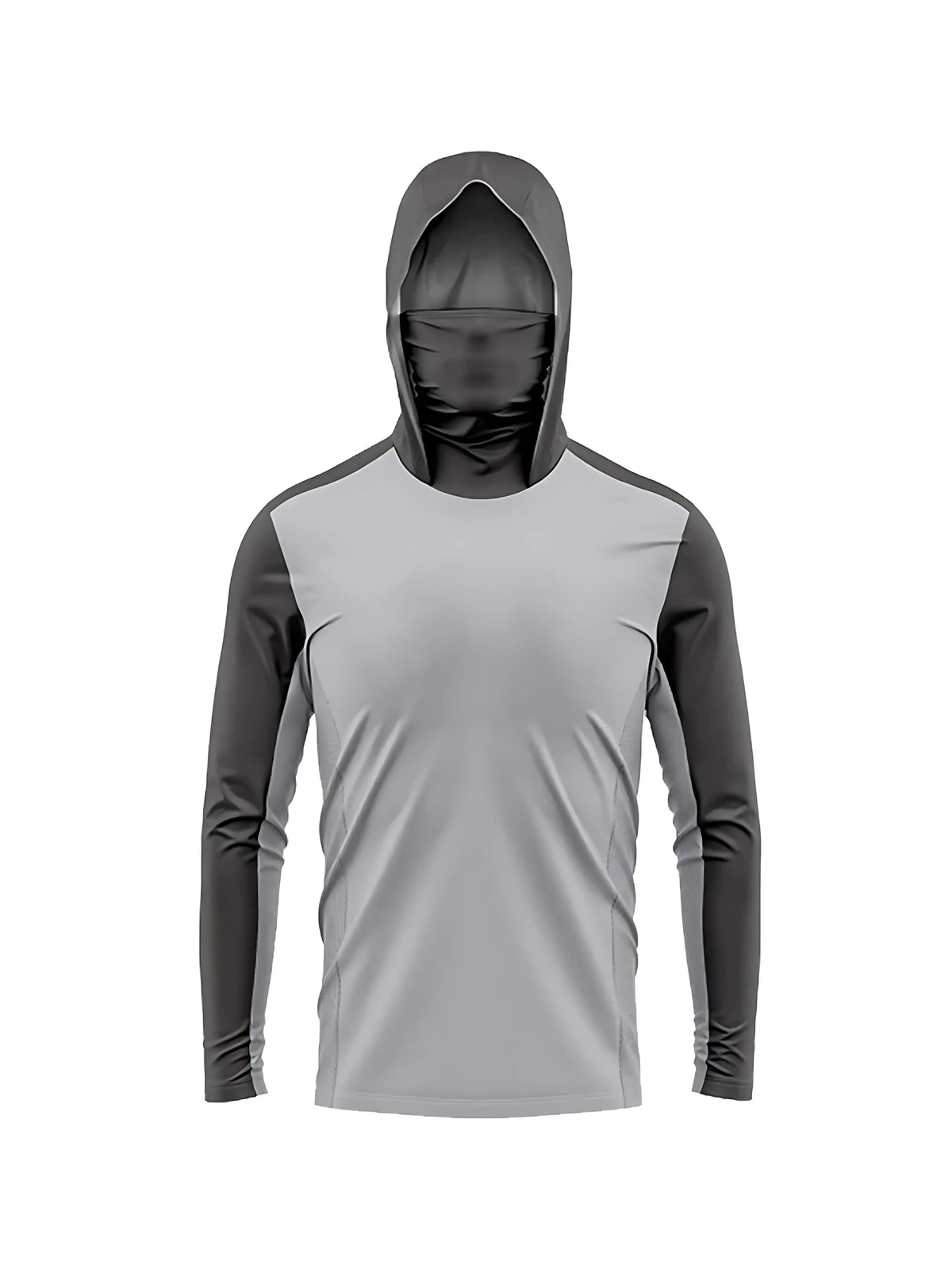 Graues Herren-Outdoor-Sonnen-Schutzkleid mit Kapuze