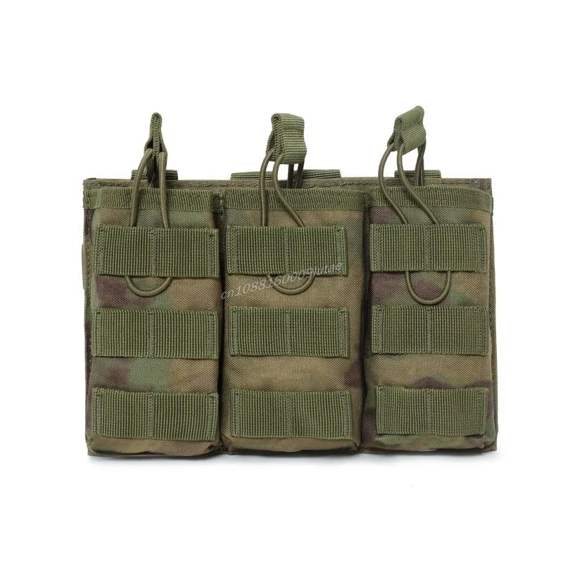 Olive green tactical magazine pouch designed for plate carriers