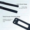 Black nylon elastic pressure wrist strap with a buckle design and an oblate movable perforation for comfortable wear