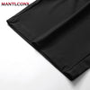 Schwarze Herren-Trainingsshorts mit schneller Trocknung, von der Seite gezeigt.
