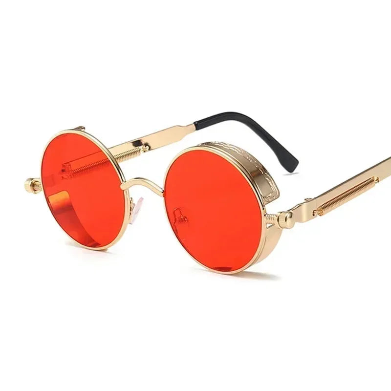 Retro Round Metal Sunglasses with UV400 Protection