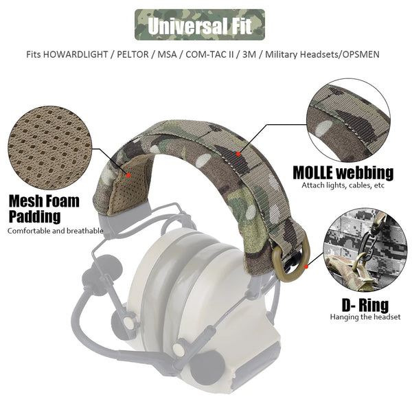 Taktische modulare Schutzhülle für Headsets mit Mesh-Schaumpolsterung und MOLLE-Gurt