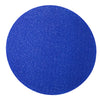 Runder, tiefblauer Sitzmarker mit strukturierter Oberfläche.