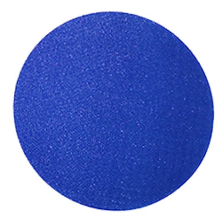 Runder, tiefblauer Sitzmarker mit strukturierter Oberfläche.