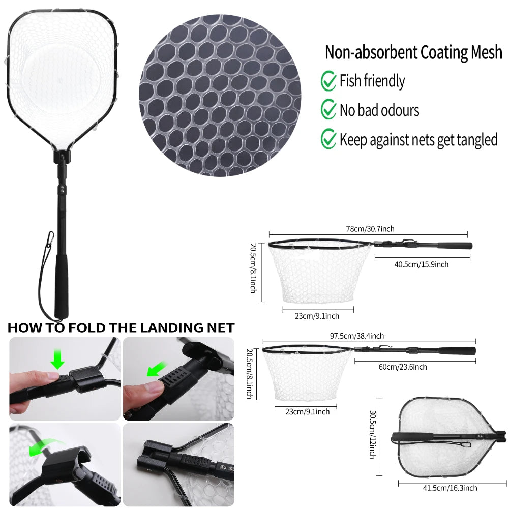 Aluminum Alloy Telescoping Fishing Landing Net