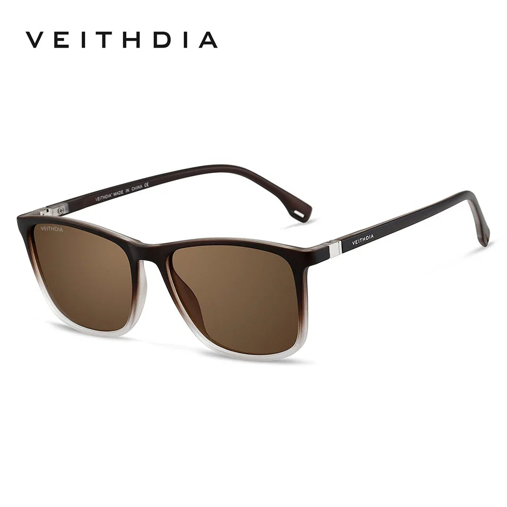 Retro Square Sunglasses with Polarized UV Protection