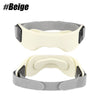 A beige knee patella support strap shown in two views, highlighting its contoured design and adjustable strap.