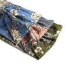 A stack of bohemian cotton stretch headbands in floral patterns featuring blue, pink, and olive green tones.