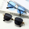 Vintage Steampunk Square Sunglasses with Metal Frame