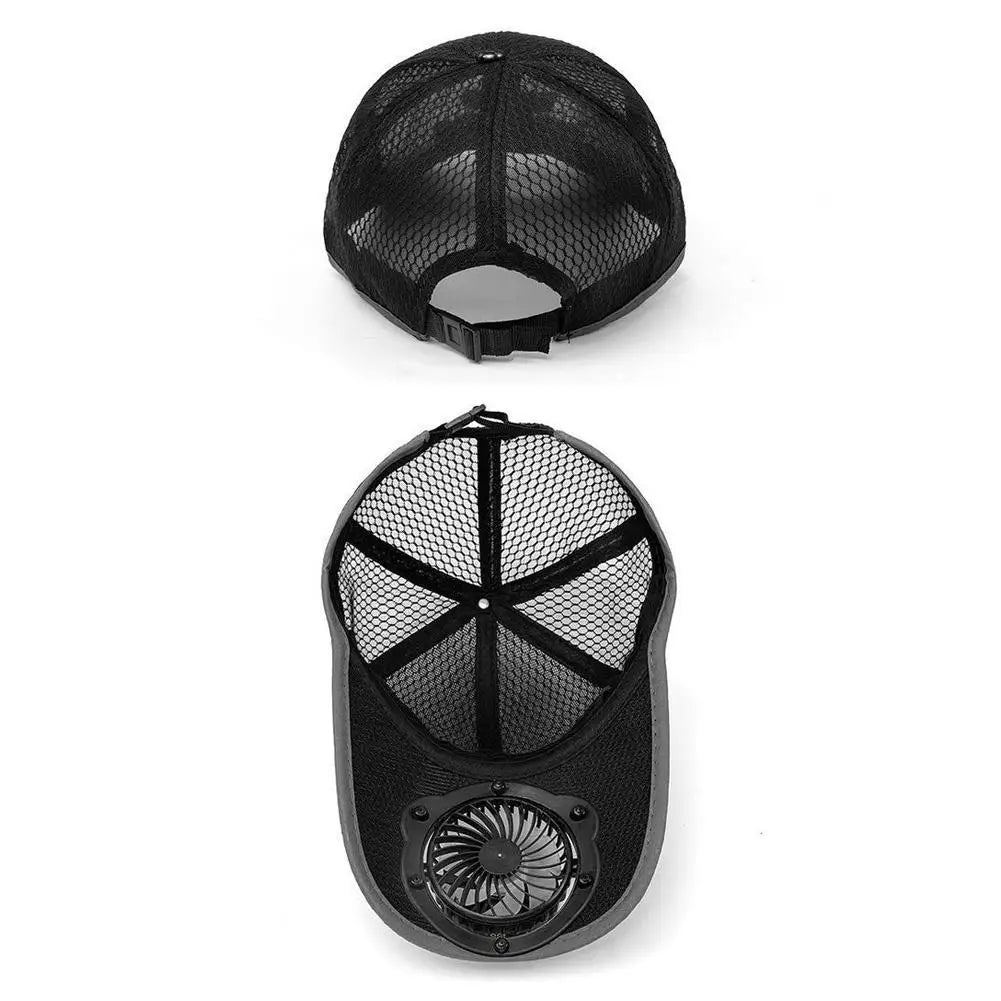 Solar & USB Powered Cooling Fan Hat