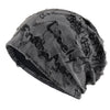 Vintage Letter Print Beanie Hat with Fleece Lining
