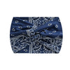 Bandeau de sport bleu marine à imprimé extensible, noué en nœud