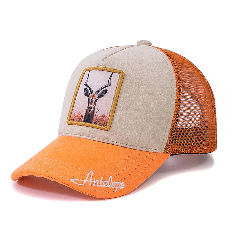 Animal Print Baseball Cap with Adjustable Strap